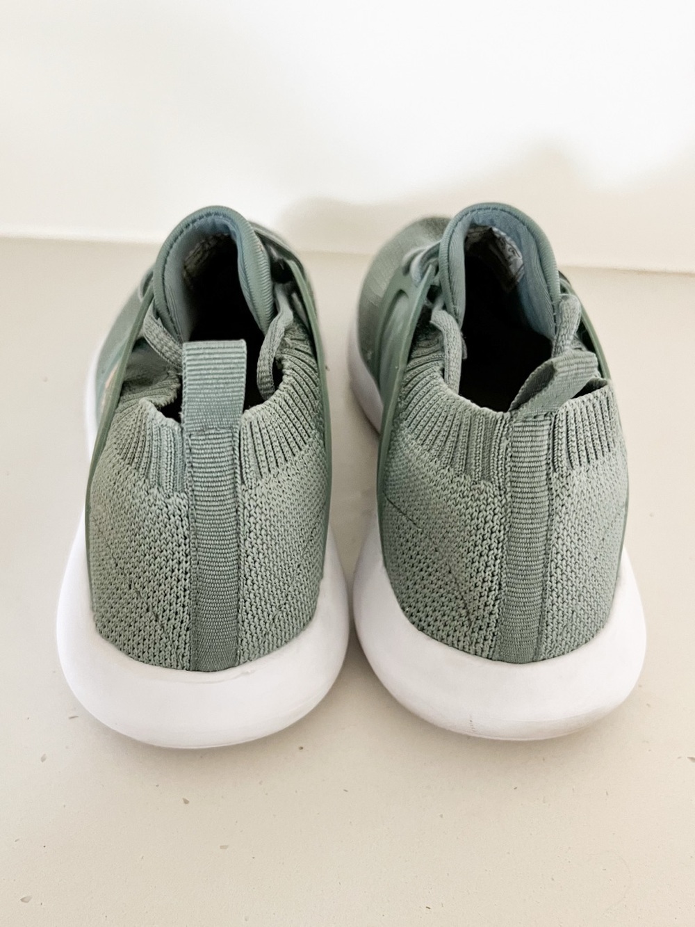 U.S. Polo Assn. Olive Gray Knit Slip-On Sneakers White Sole Women’s Size 10 - Picture 6 of 7